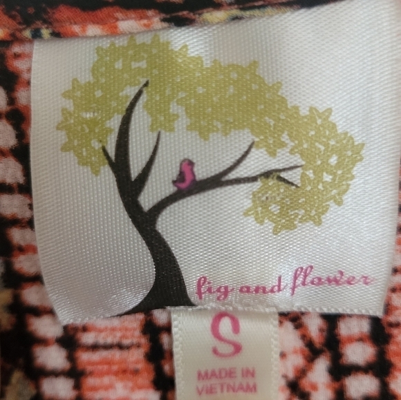 Fig and Flower boho tunic style top high low or beach cover up size small - Picture 6 of 8